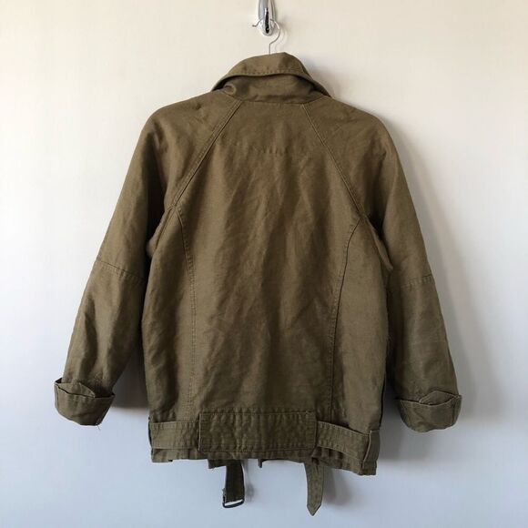 Wilfred Free Rayder Olive Green Moto Jacket - Picture 3 of 9